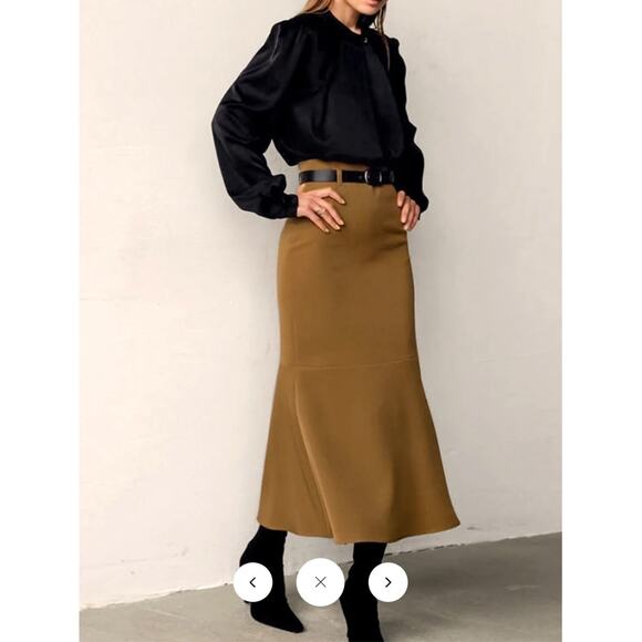 Commense Dresses & Skirts - Commense Minimalist Plain Maxi Skirt Without Belt Sz M